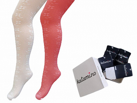 Колготки с фантазийным рисунком капроновые для девочки  KATAMINO