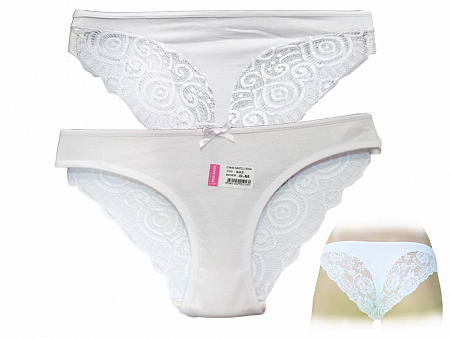Белые женские трусы бикини  MISS BRAVE