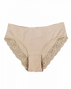 Трусы женские слипы с кружевом большой размер (хлопок) ALINA 